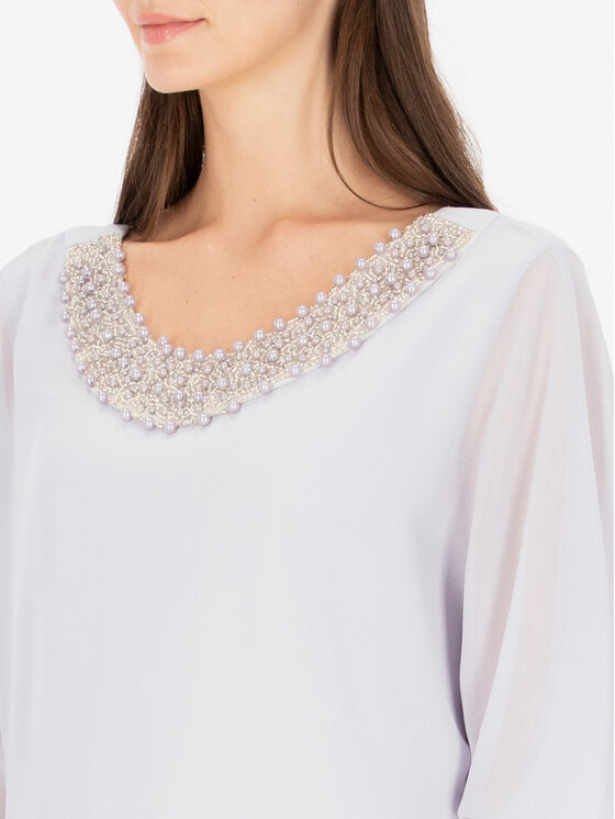 Potis & Verso Potis & Verso Sukienka elegancka Agat Szary Regular Fit
