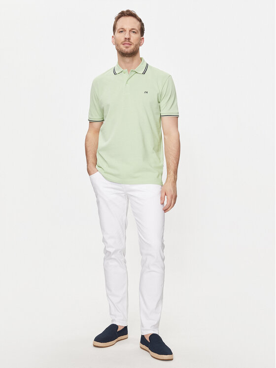 Selected Homme Selected Homme Polo 16087840 Zielony Regular Fit