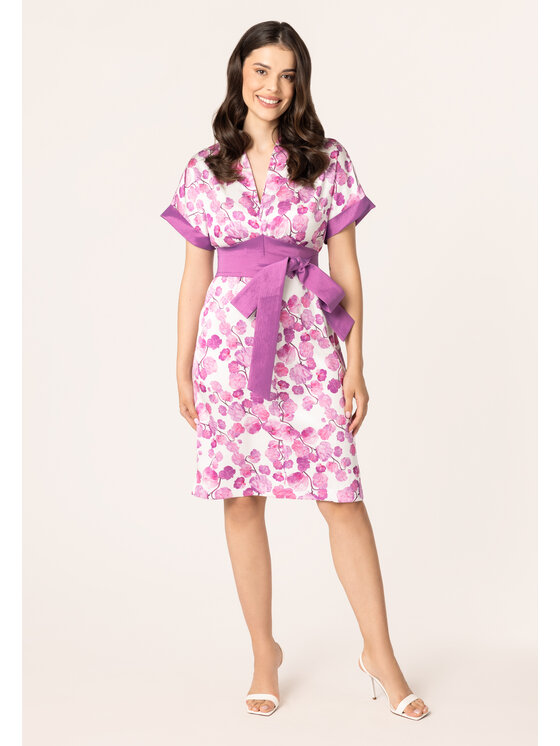 QUIOSQUE QUIOSQUE Sukienka letnia 4UC021 Fioletowy Regular Fit