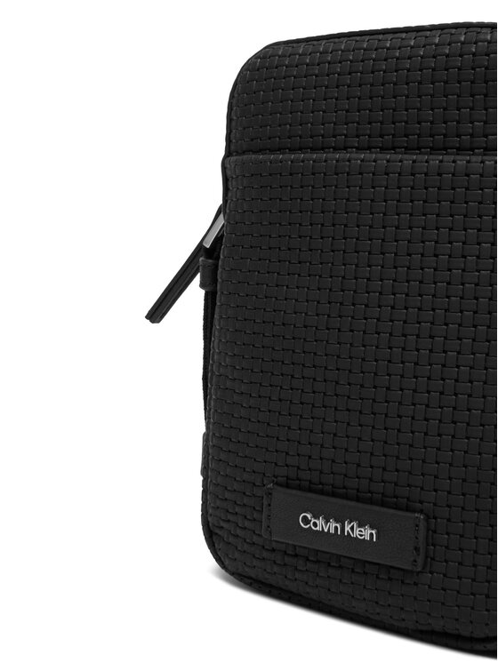 Calvin Klein Calvin Klein Плоска сумка Embossed Woven Slim Reporter LV04D3221G Чорний