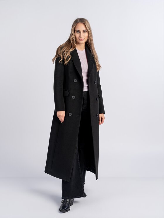 Salme Salme Vlnený kabát Vivienne Čierna Regular Fit