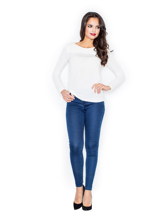 FIGL FIGL Svetr M244 Écru Regular Fit