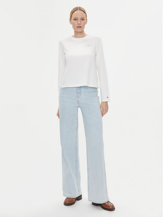 Tommy Hilfiger Tommy Hilfiger Halenka Mini Corp Logo WW0WW39784 Écru Relaxed Fit