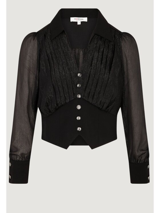 Morgan De Toi Morgan De Toi Blusa 252-OPLAM Nero Classic Fit