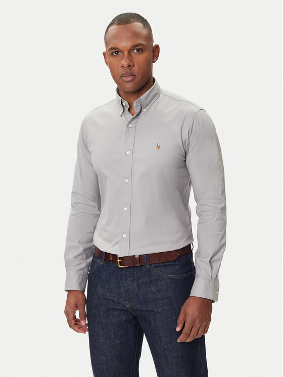 Polo Ralph Lauren Koszula 710P06688004 Szary Custom Fit