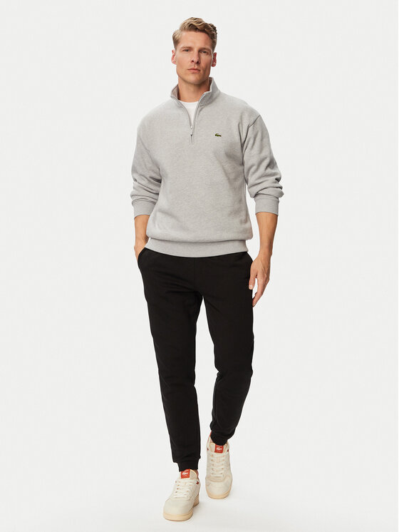 Lacoste Lacoste Суитшърт SH8866 Сив Regular Fit