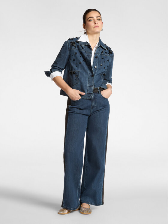 Elena Mirò Elena Mirò Giacca di jeans R447P000093N034 Blu Boxy Fit