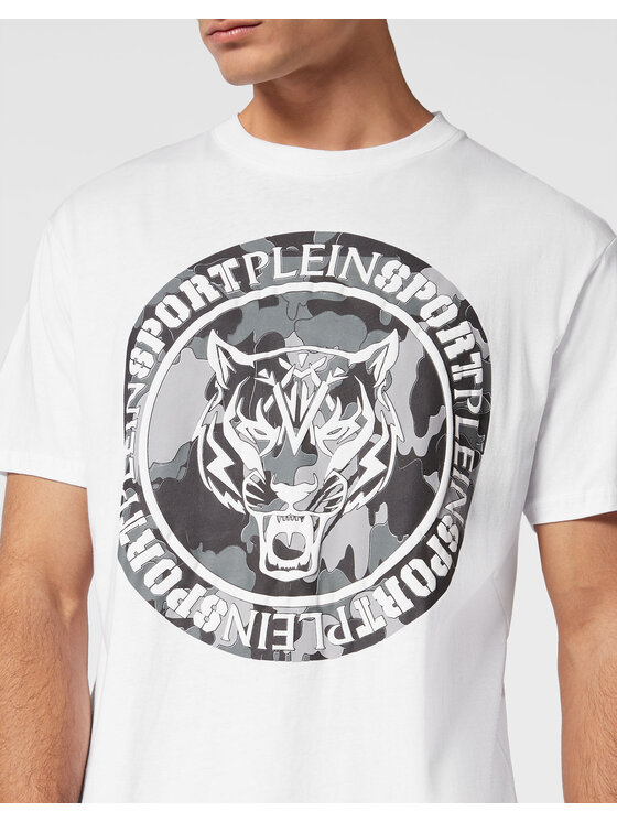 Plein Sport Plein Sport T-Shirt 13039 Biały Regular Fit