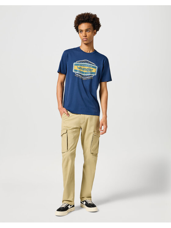 Wrangler Wrangler Spodnie materiałowe CASEY JONES CARGO Beżowy Regular Fit