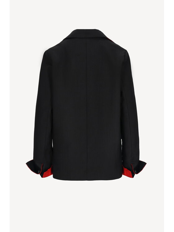 CASTELLANI CASTELLANI Marynarka Terrasa Czarny Regular Fit