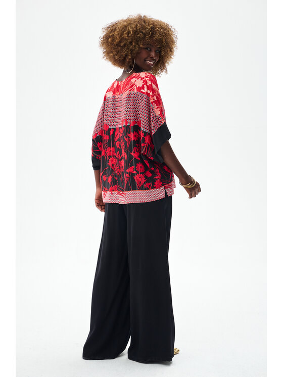 blue shadow blue shadow Bluzka Usayo Czerwony Regular Fit