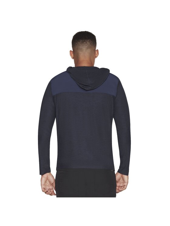 Skechers Skechers Bluza Skechers Ultra Go Lite Full Zip Hoodie Granatowy Regular Fit