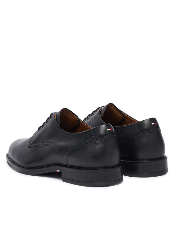 Tommy Hilfiger Tommy Hilfiger Félcipő Corporate Dressy Lth FM0FM06023 Fekete