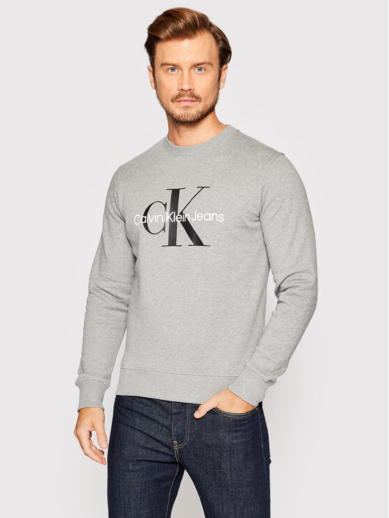 Calvin Klein Jeans Džemperis ar kapuci J30J320933 Pelēks Regular Fit