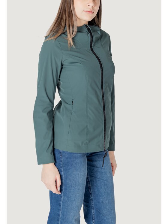 Peuterey Peuterey Kurtka skórzana SULAWATI MDN 03 Zielony Casual Fit
