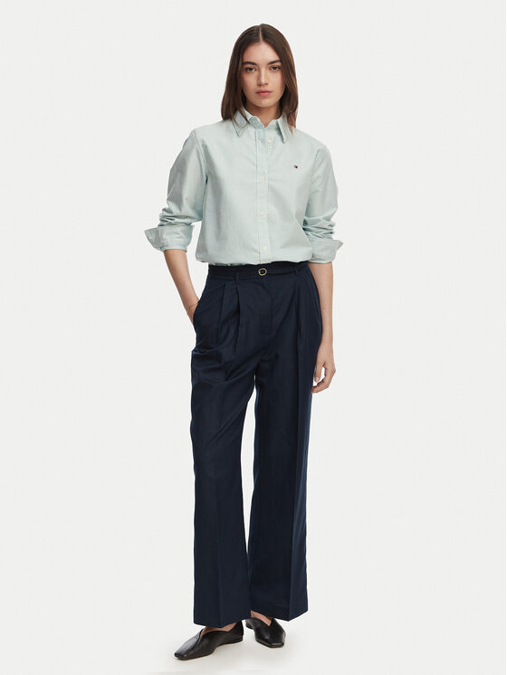 Tommy Hilfiger Tommy Hilfiger Košile WW0WW46111 Světle zelená Relaxed Fit