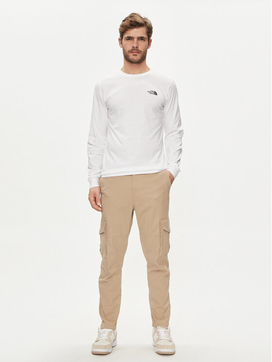The North Face The North Face Longsleeve Redbox NF0A87NN Biały Regular Fit