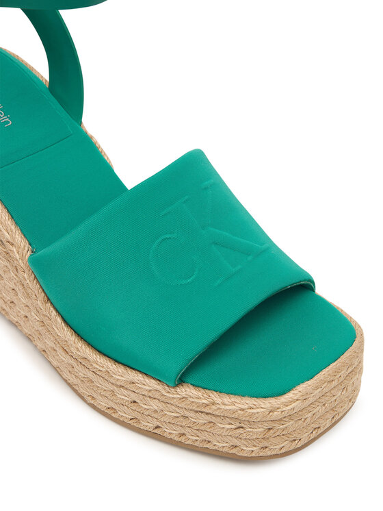 Calvin Klein Calvin Klein Еспадрили Wedge Espad 70 Neopr Mg HW0HW03014 Зелен