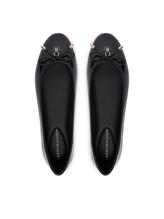 Tommy Hilfiger Tommy Hilfiger Μπαλαρίνες Th Charm Patent Ballerina FW0FW09481 Μαύρο