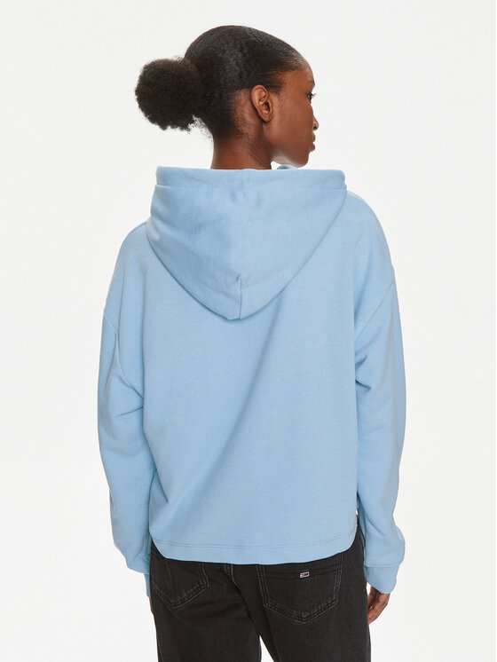 Tommy Jeans Tommy Jeans Bluză Essential Logo DW0DW17797 Albastru celest Relaxed Fit