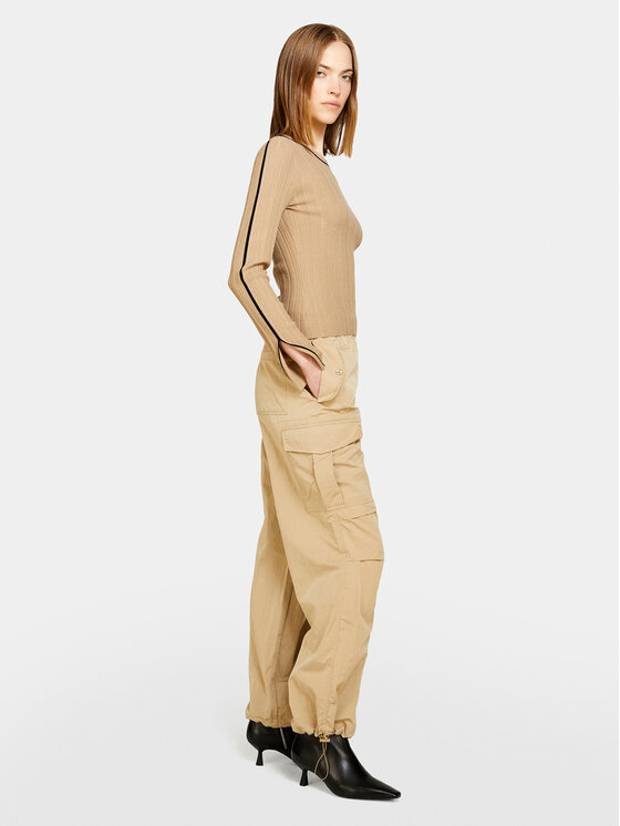 Sisley Sisley Hlače 4JQJLF04R Bež Relaxed Fit
