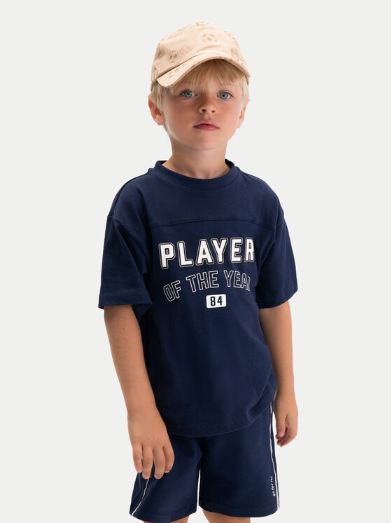 Mayoral Komplet t-shirt i spodenki 3608 Granatowy Regular Fit