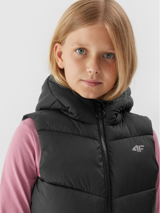 4F 4F Weste 4FJAW23TVJAF045 Schwarz Regular Fit