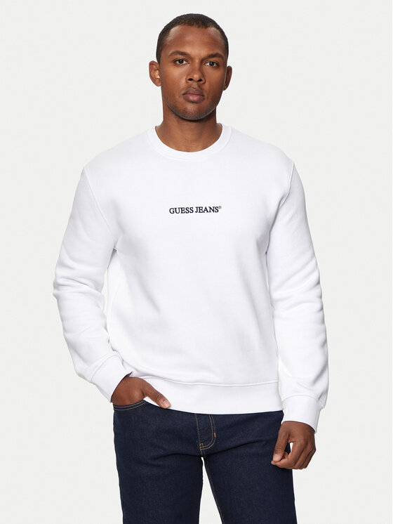 Guess Jeans Guess Jeans Pulóver M4YQ19 K9V31 Fehér Regular Fit