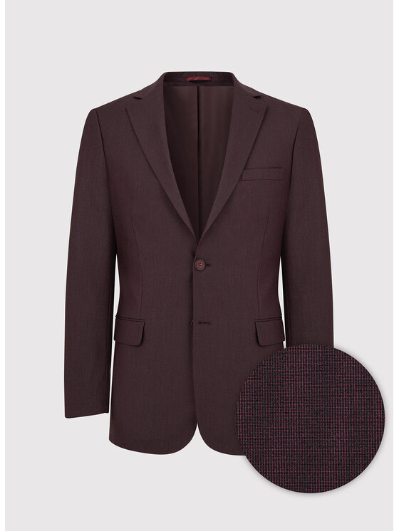 Pako Lorente Pako Lorente Marynarka P24SF-3G-031 Bordowy Slim Fit