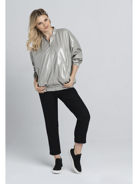 Look Made With Love Look Made With Love Kurtka bomber Look 951 Iceberg Srebrny Oversize