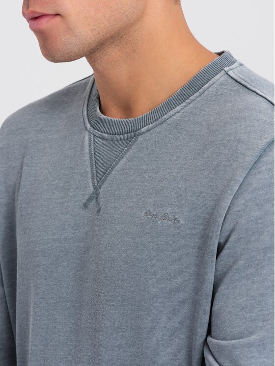 Ombre Ombre Mikina OM-SSDS-0131 Modrá Regular Fit