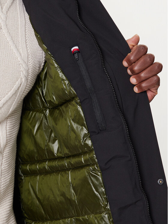 Tommy Hilfiger Tommy Hilfiger Преходно палто MW0MW41362 Черен Regular Fit