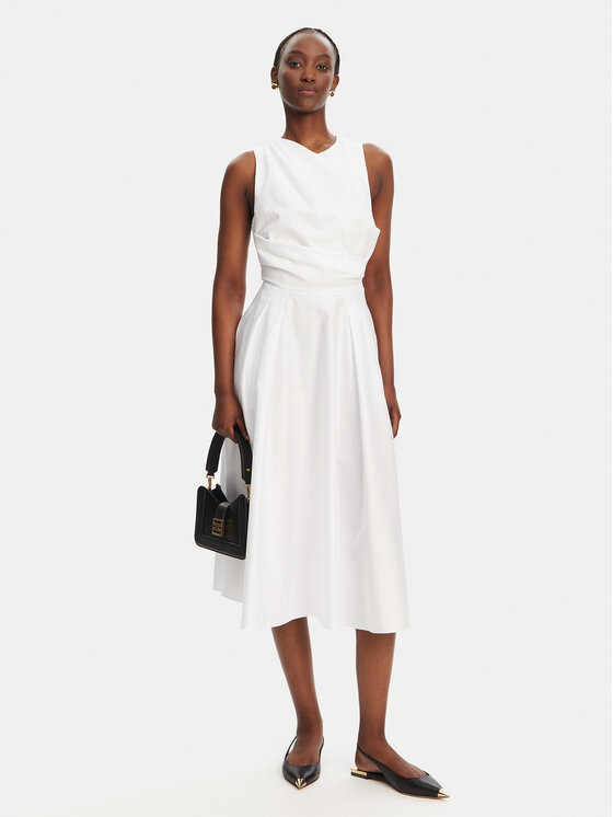 Elisabetta Franchi Elisabetta Franchi Koktejlové šaty ABT5252E2 100 Biela Regular Fit