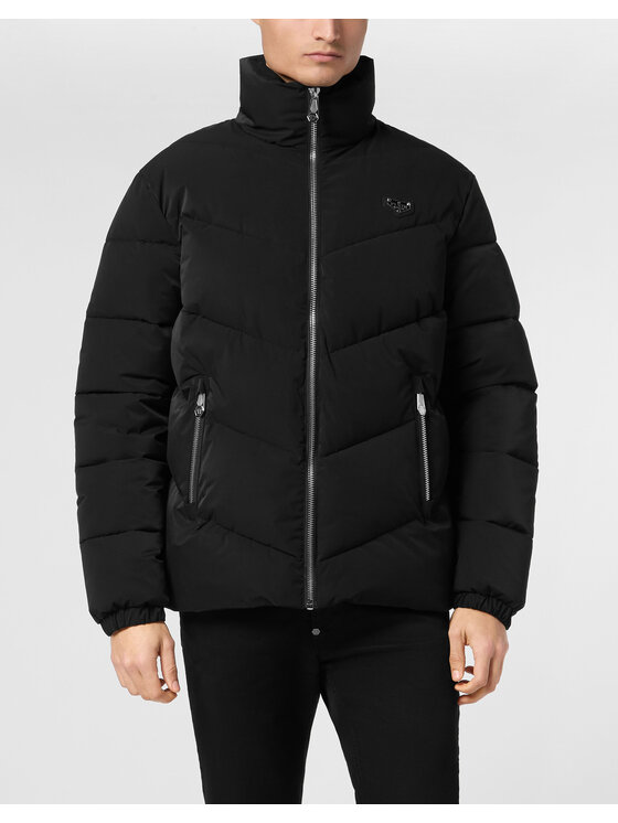 PHILIPP PLEIN PHILIPP PLEIN Vatovaná bunda 23009 Čierna Regular Fit