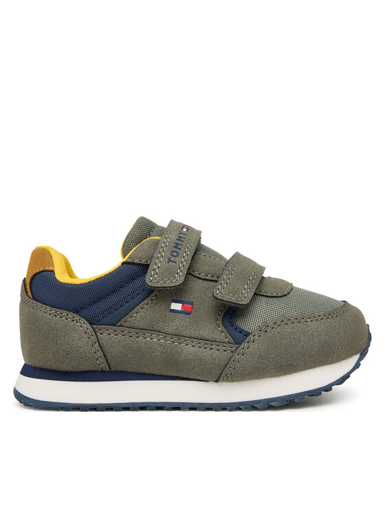 Tommy Hilfiger Сникърси Low Cut Velcro Sneaker T1X9-35253-1960 M Зелен