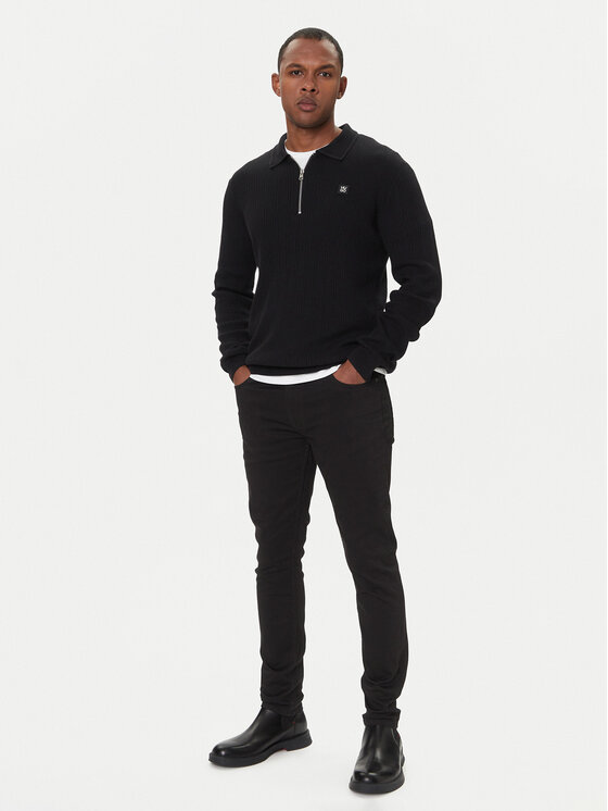 HUGO HUGO Traperice 50547253 Crna Extra Slim Fit