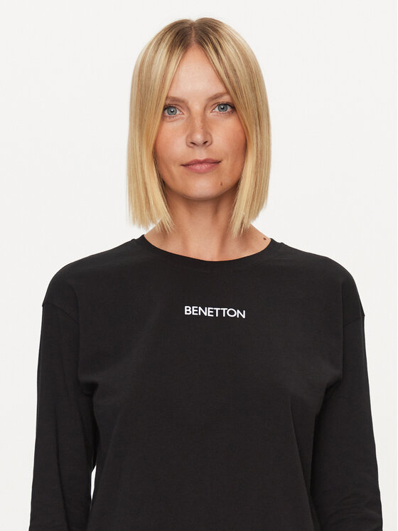 United Colors Of Benetton United Colors Of Benetton Μπλούζα πιτζάμας 30963M04S Μαύρο Regular Fit