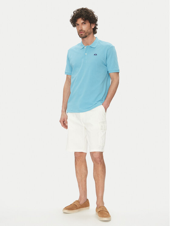 La Martina La Martina Polo Tex BPMP01 PK031 Celeste Regular Fit