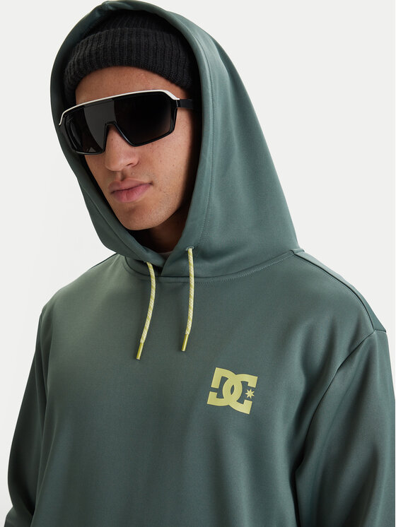 DC Shoes DC Shoes Majica dugih rukava Twisted ADYFT03443 Zelena Regular Fit