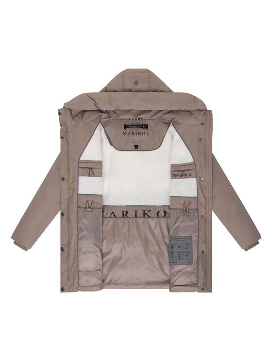 Marikoo Marikoo Kurtka zimowa Delilah Szary Regular Fit