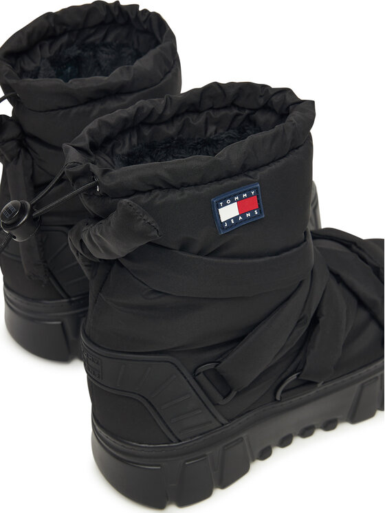 Tommy Jeans Tommy Jeans Μπότες Χιονιού Tjw Chunky Snow Boot Nylon EN0EN02842 Μαύρο