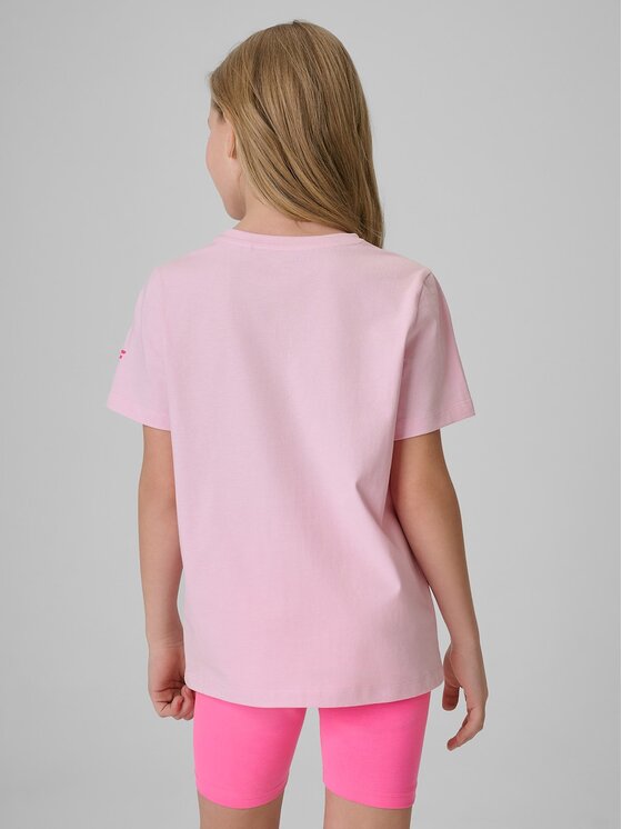 4F 4F T-Shirt 4FJRSS26TTSHF3912-56S Różowy Regular Fit