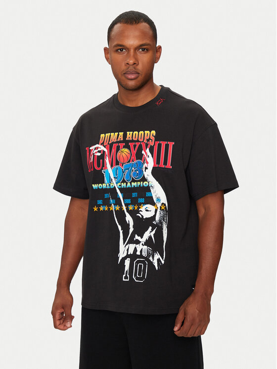 Puma T-shirt Crowd Craze 1 627214 Nero Oversize, taglia : L