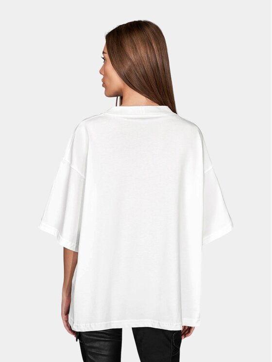 MADE BY SOCIETY MADE BY SOCIETY T-Shirt Mimesis - T28030 Biały Basic Fit