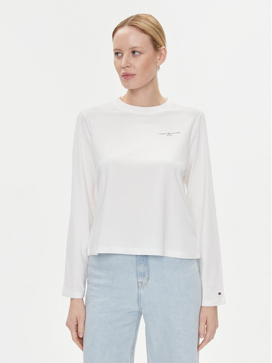Tommy Hilfiger Tommy Hilfiger Palaidinė Mini Corp Logo WW0WW39784 Écru Relaxed Fit