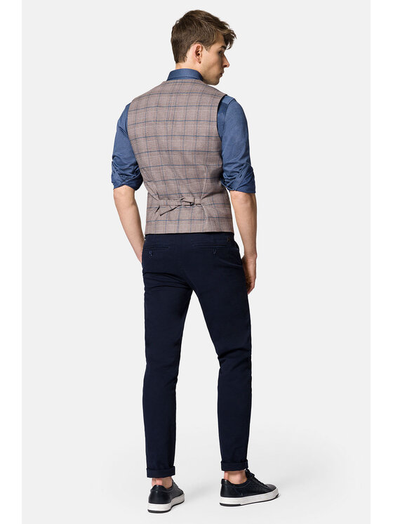 Lancerto Lancerto Kamizelka Formia KA131123000008 Brązowy Slim Fit