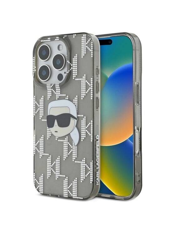 Etui na telefon KARL LAGERFELD, Czarne, Apple iPhone 16 Pro