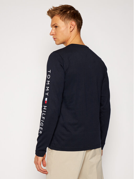 Tommy Hilfiger Tommy Hilfiger Marškinėliai ilgomis rankovėmis Logo MW0MW09096 Tamsiai mėlyna Regular Fit