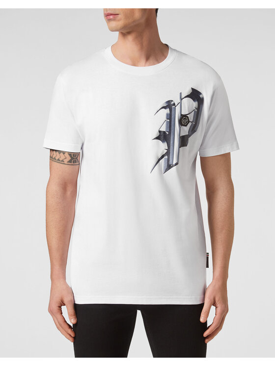 PHILIPP PLEIN PHILIPP PLEIN T-Shirt 901 Biały Regular Fit