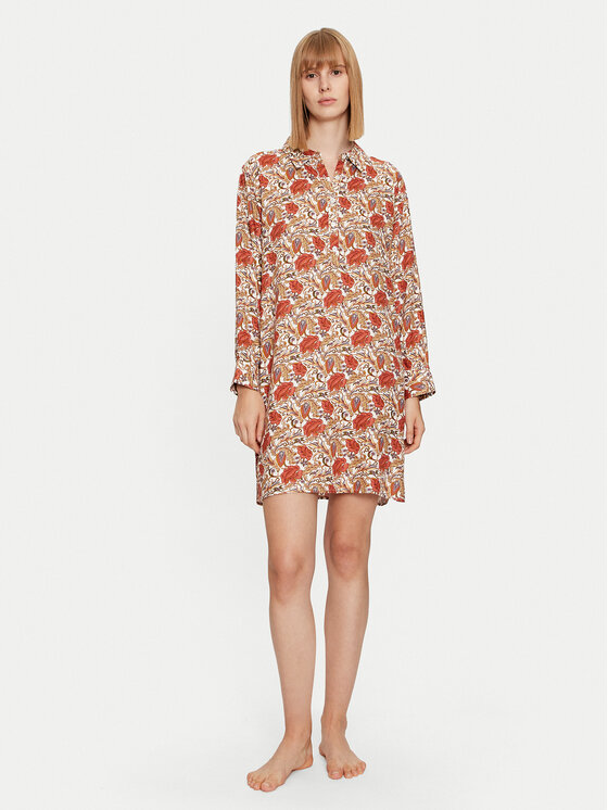 Selmark Selmark Camicia da notte P6963 Arancione Regular Fit